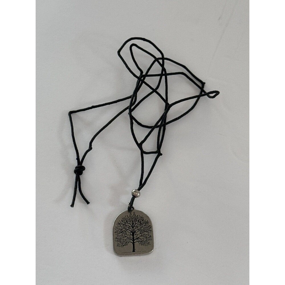 Tree Of Life Healing Necklace Jewelry Silver Black Pendant